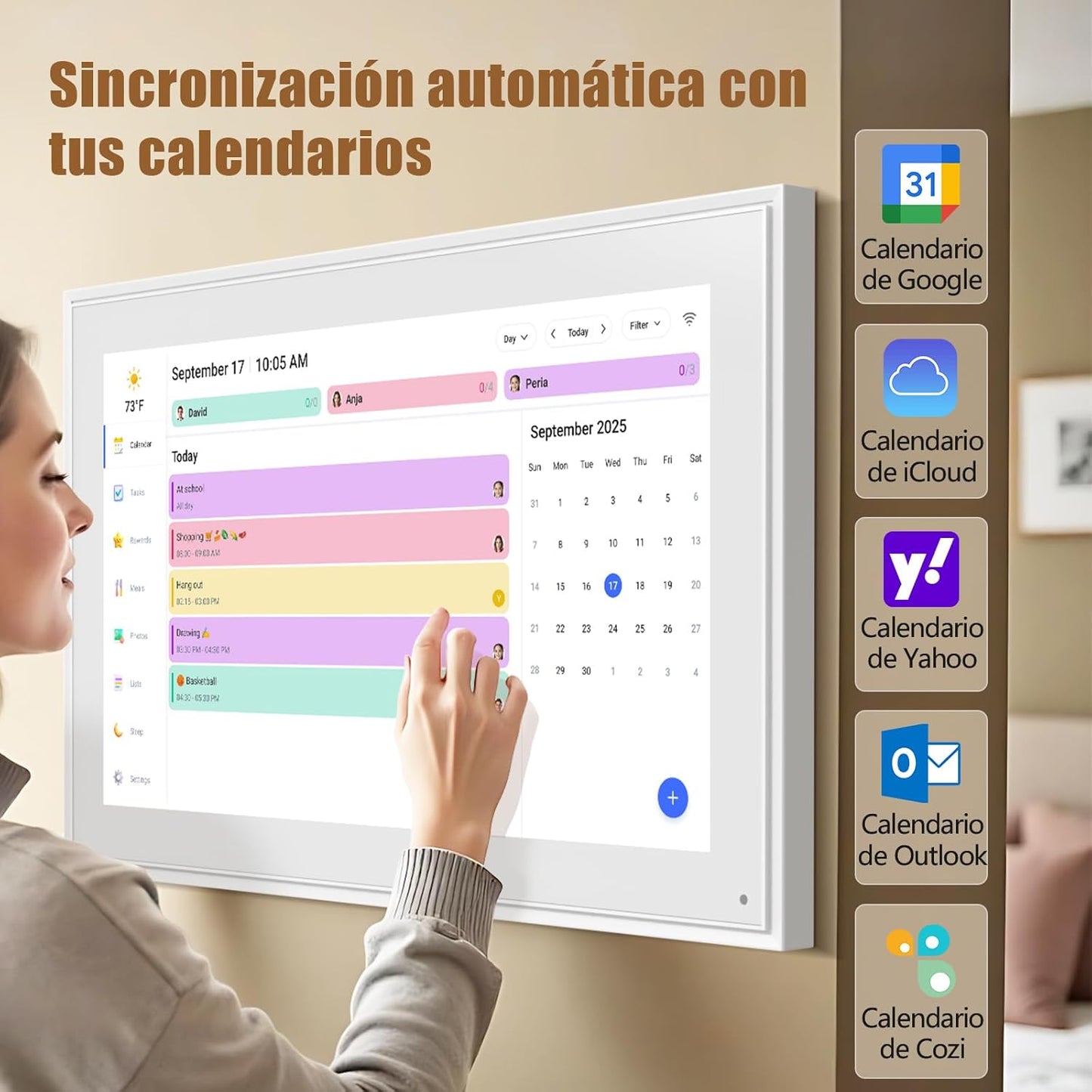 Calendario Digital Inteligente 21.5” - Experiencia Visual y Táctil Superior