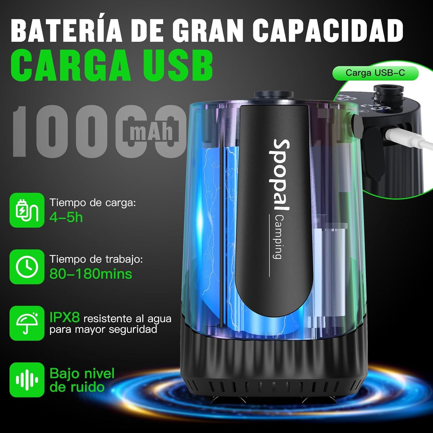 Ducha Portátil Premium 10000mAh - Kit de Aventura Completo y Plegable